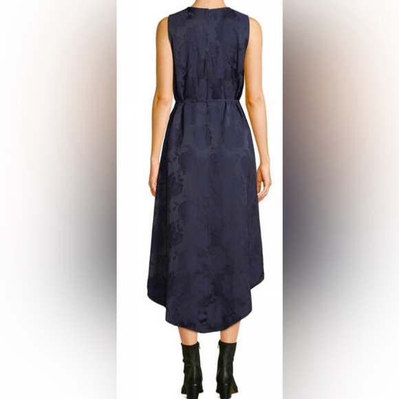 Vince Asymmetrical Midnight Blue Dress with Belt - Picture 2 of 16